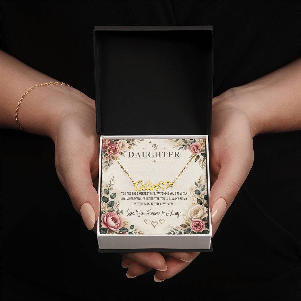 To My Daughter – Sweetest Gift Name Necklace