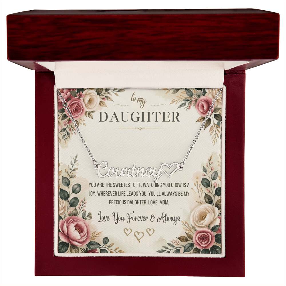 To My Daughter – Sweetest Gift Name Necklace