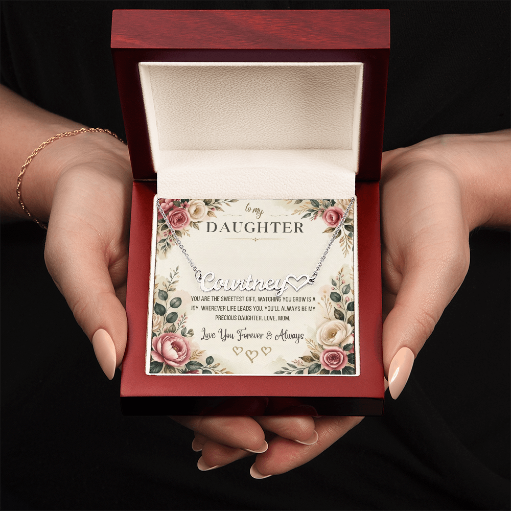 To My Daughter – Sweetest Gift Name Necklace