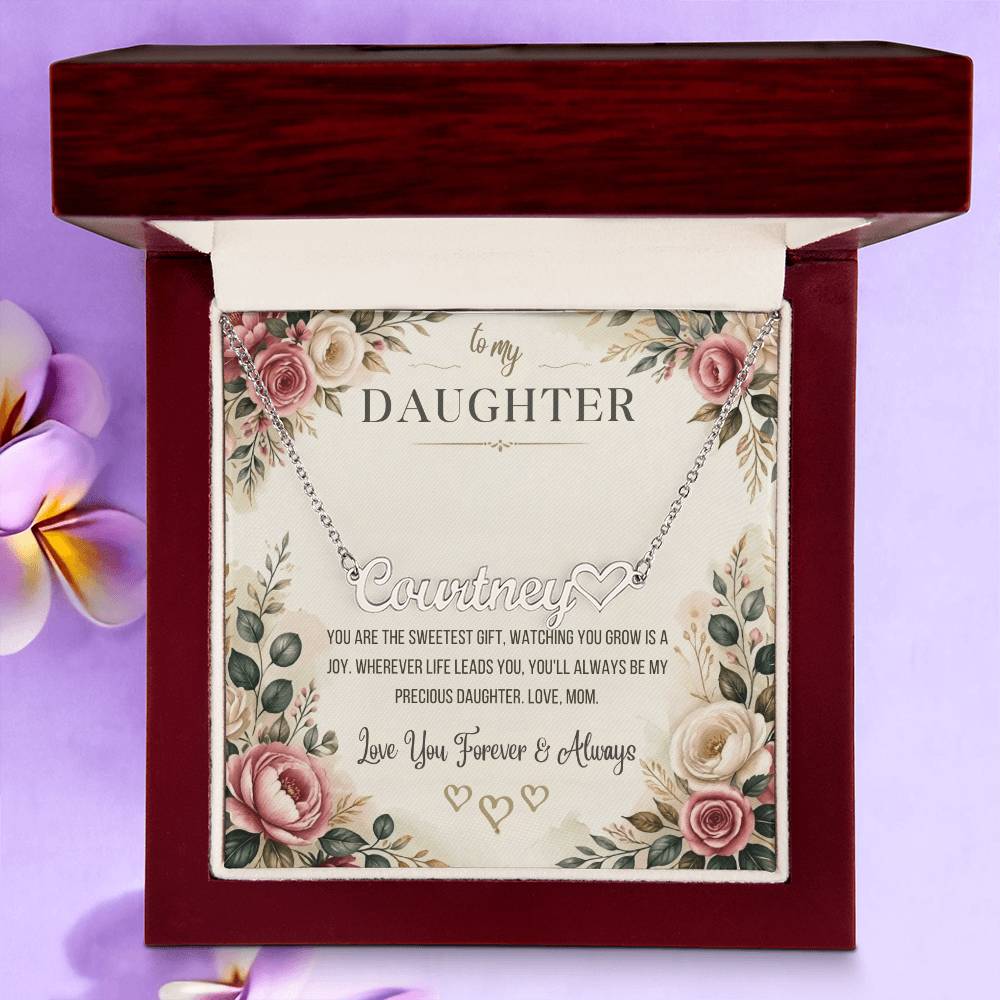 To My Daughter – Sweetest Gift Name Necklace