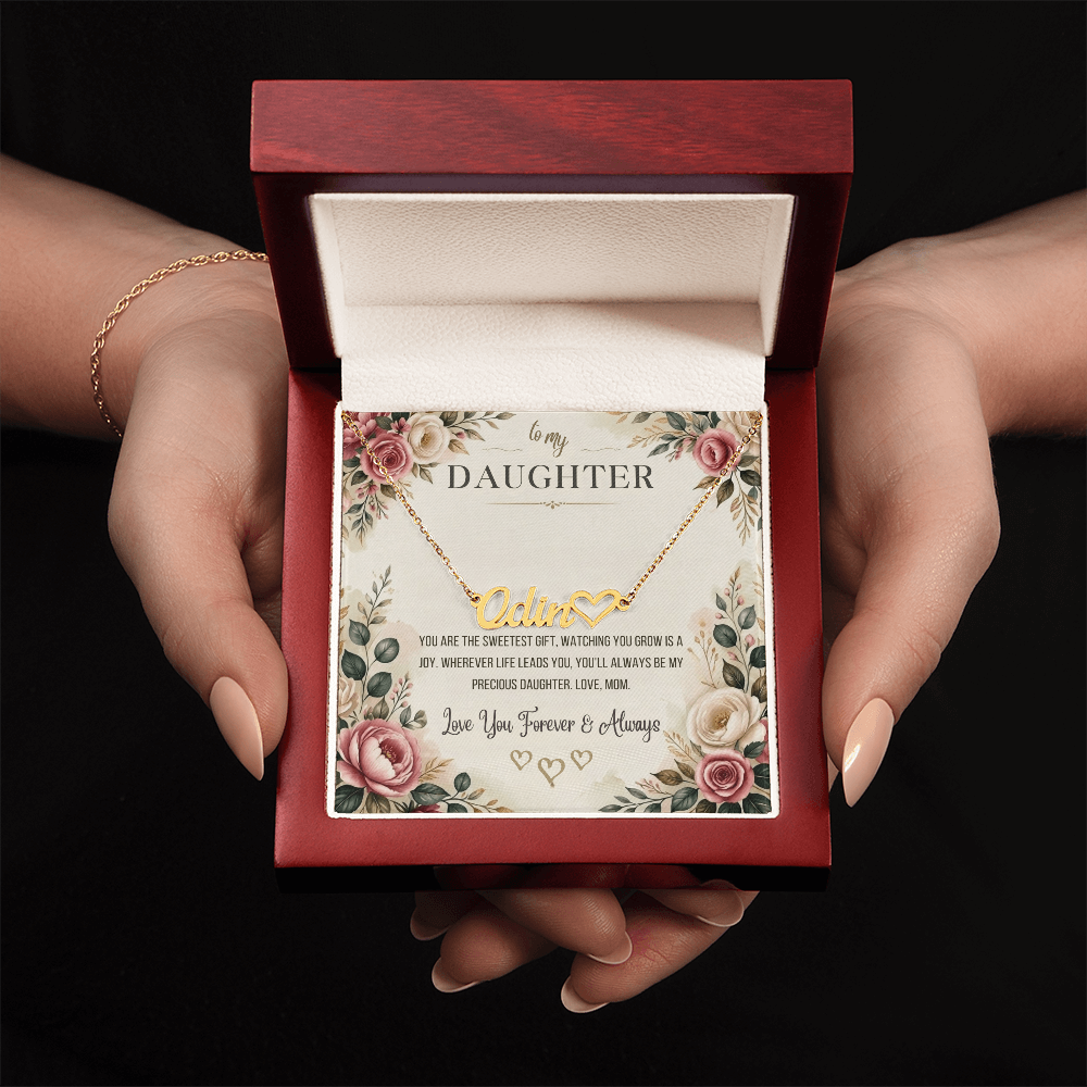 To My Daughter – Sweetest Gift Name Necklace