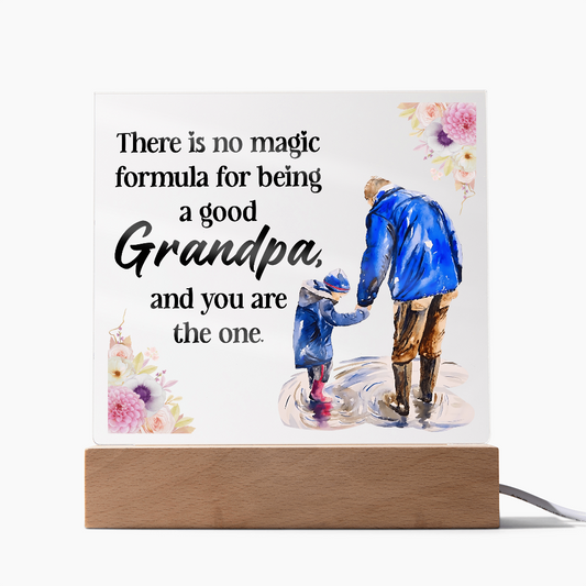 Acrylic Square Design For Grandpa
