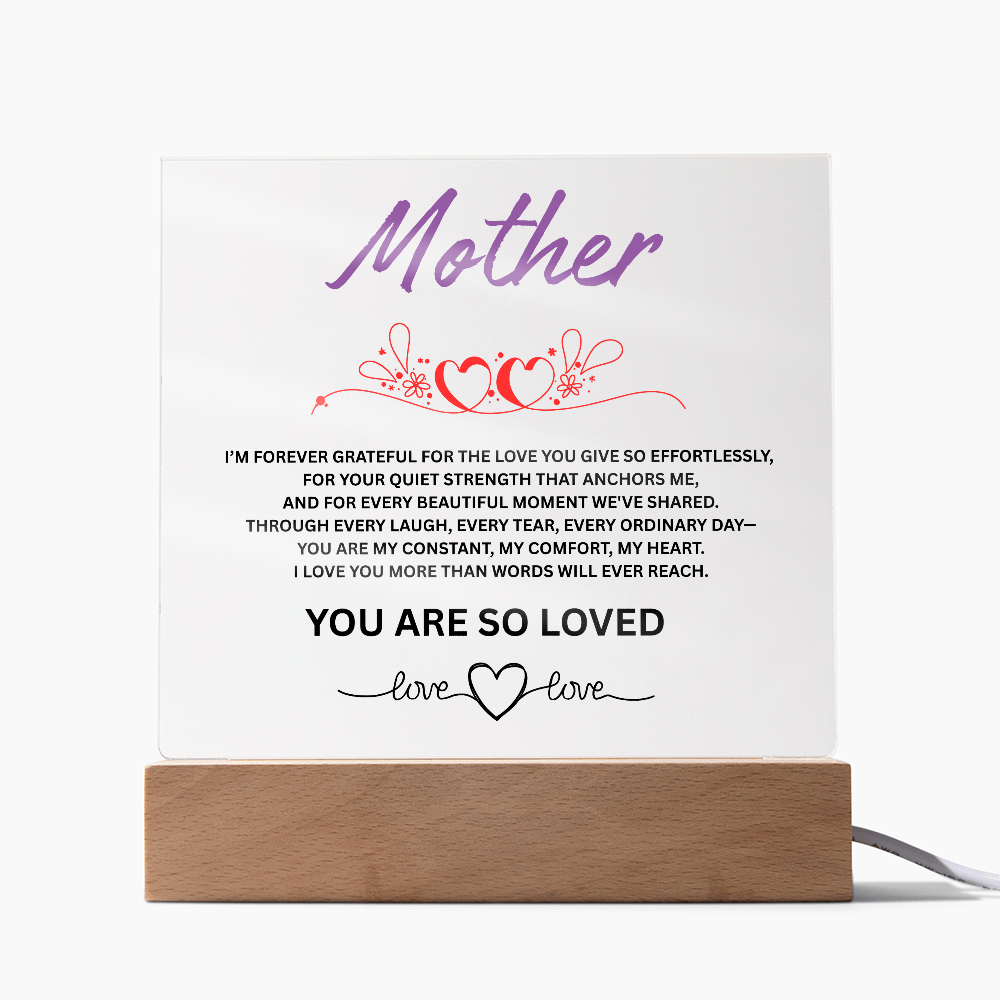 Mother  "I am Forever Grateful"