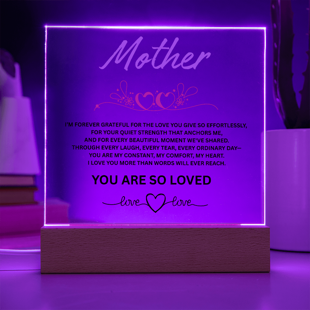 Mother  "I am Forever Grateful"