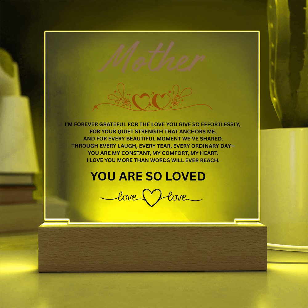 Mother  "I am Forever Grateful"