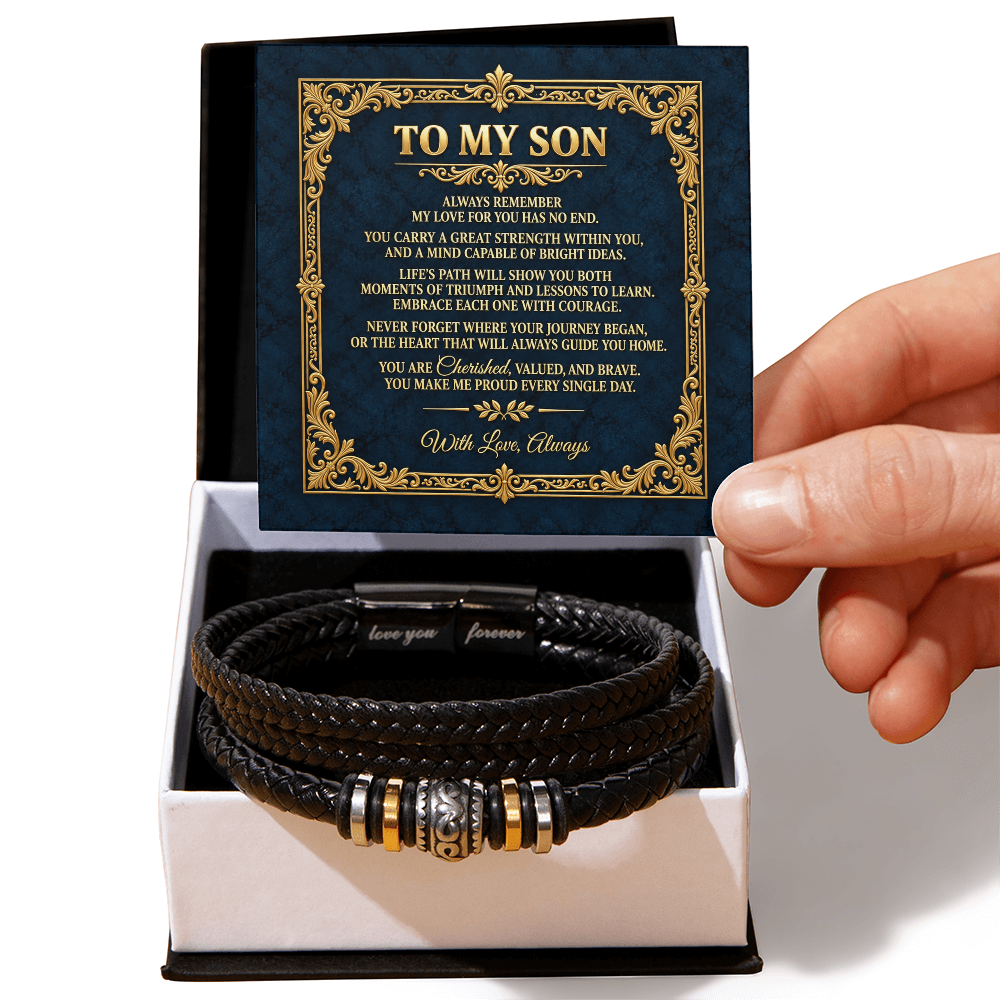 To My Son Bracelet  "You Make Me Proud Every Single Day"
