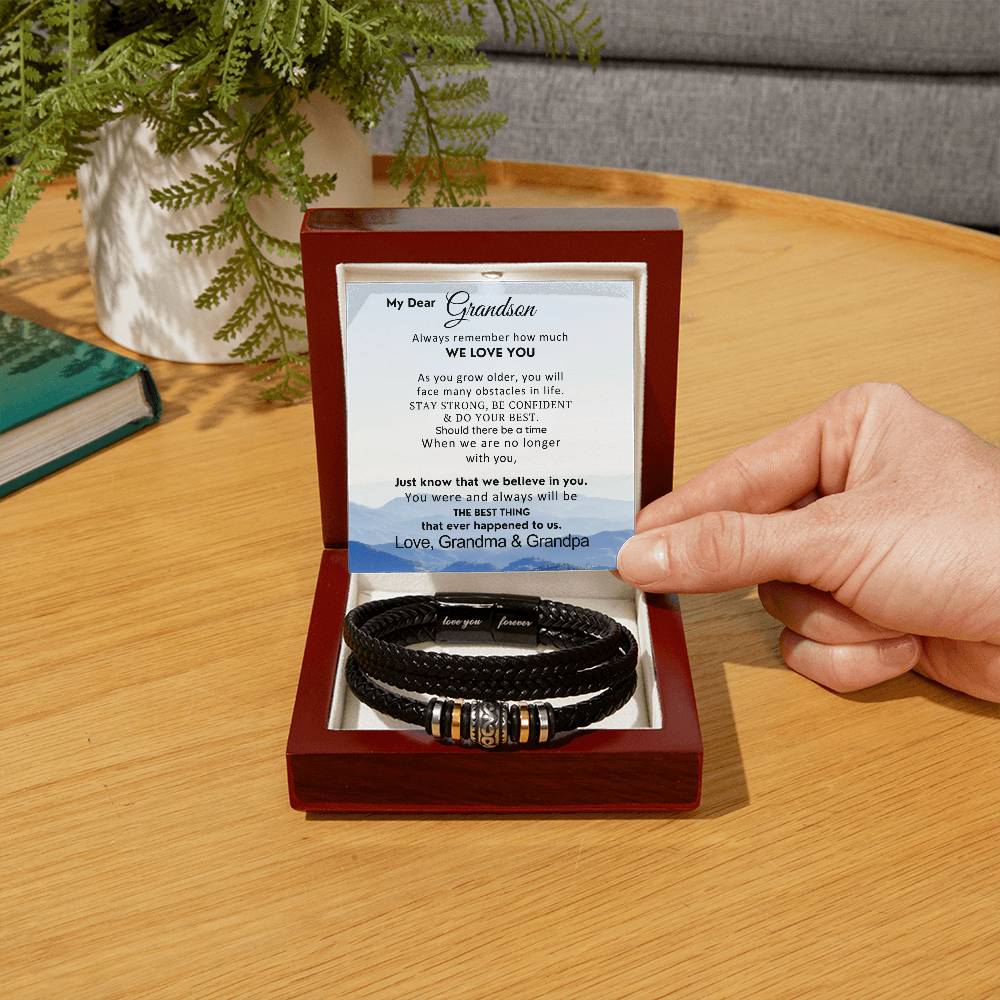 To Grandson-Know That We Believe In You-Bracelet