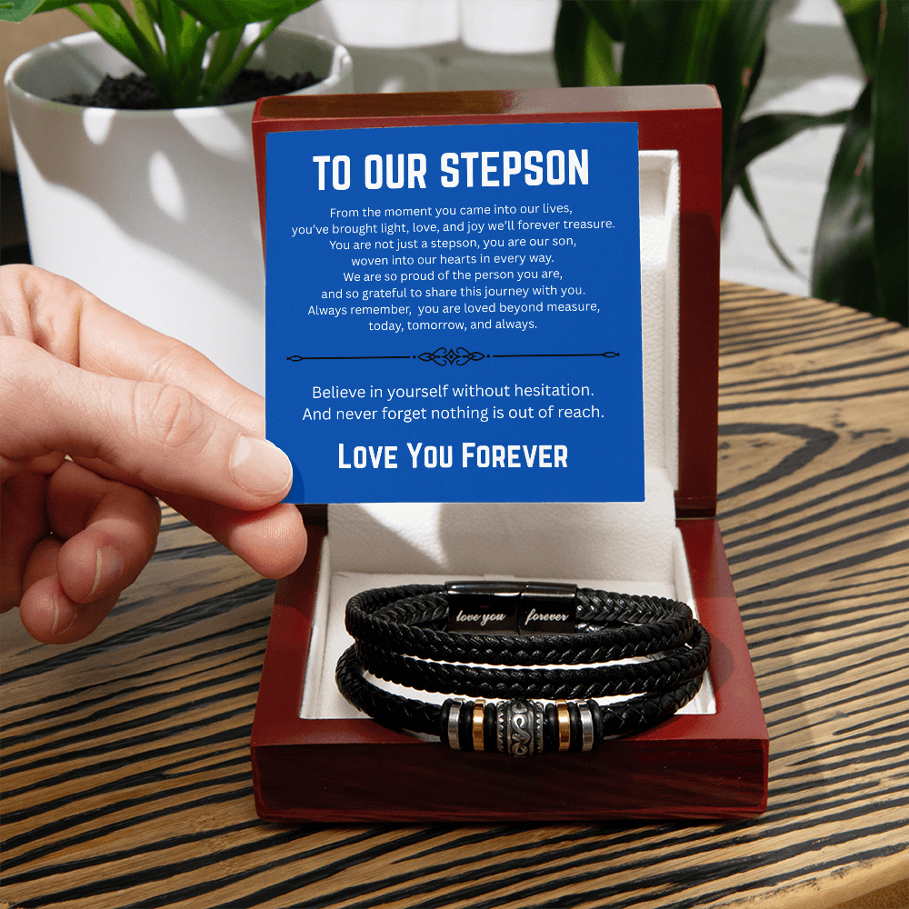 To Our Stepson-We Are So Proud Of The Person You Are-Bracelet