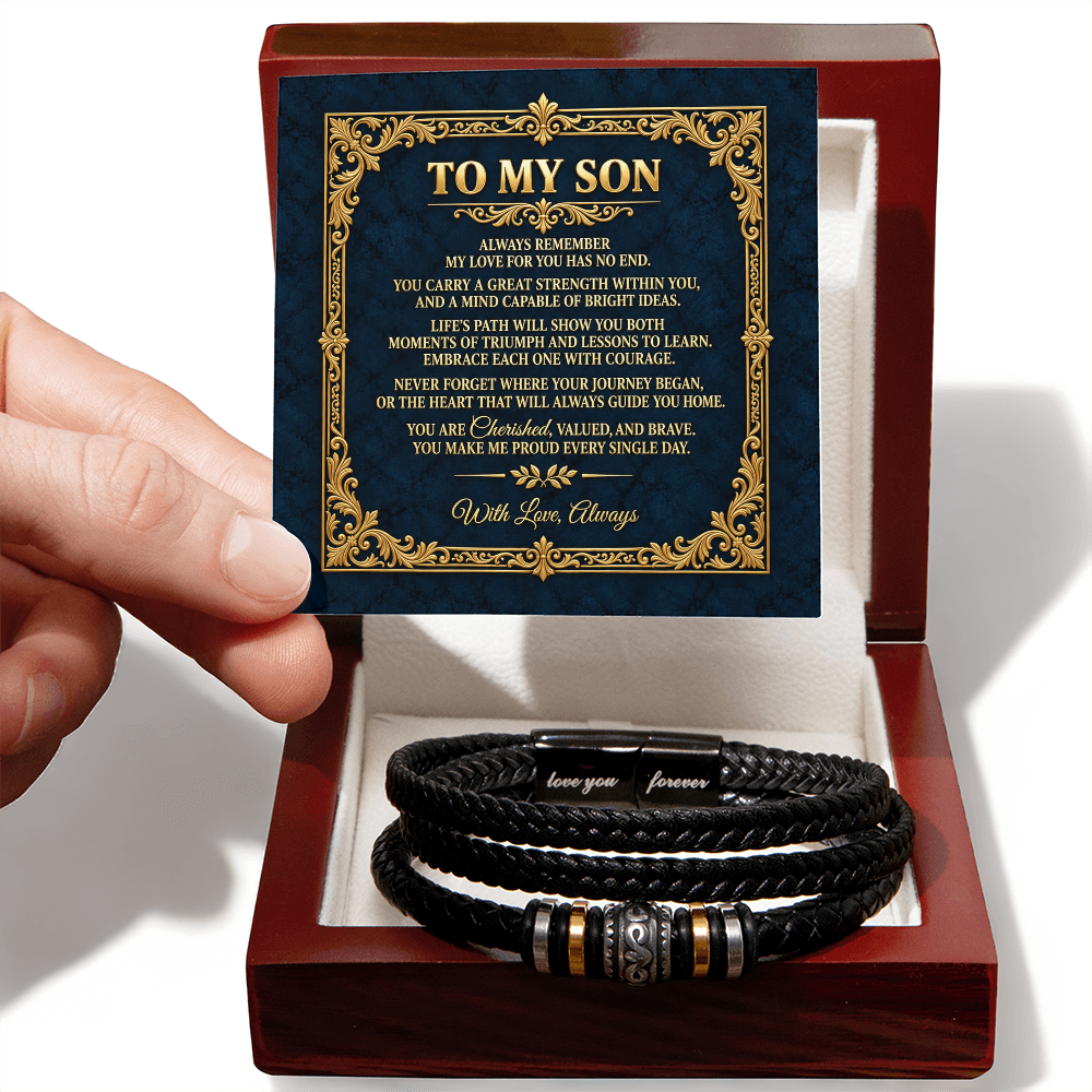 To My Son Bracelet  "You Make Me Proud Every Single Day"
