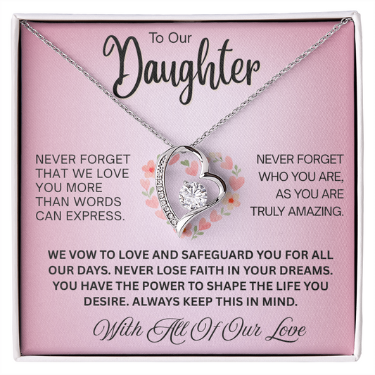To Our Daughter – Never Forget Who You Are Necklace