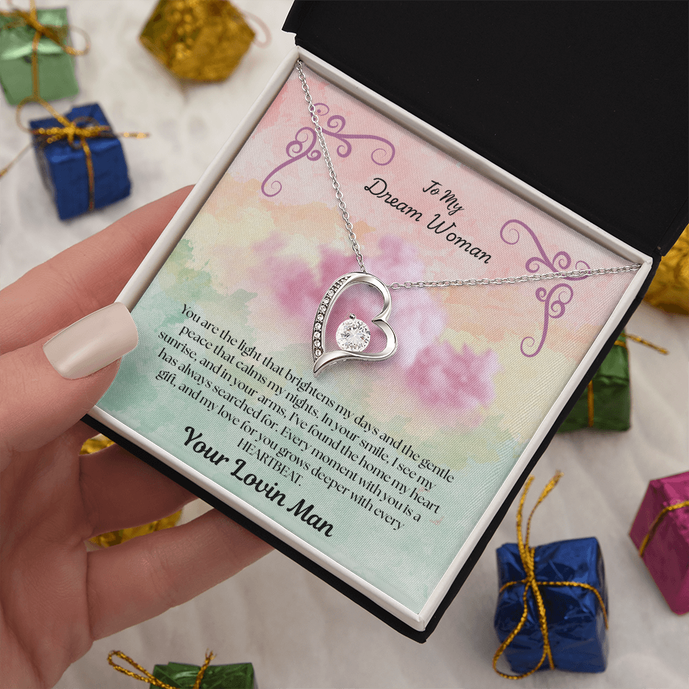 To My Dream Woman "You Are The Light That Brightens Up My Day"Necklace