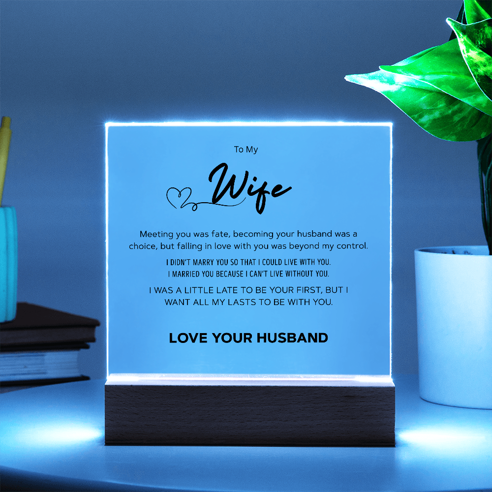 To My Wife  "All Of My Lasts"