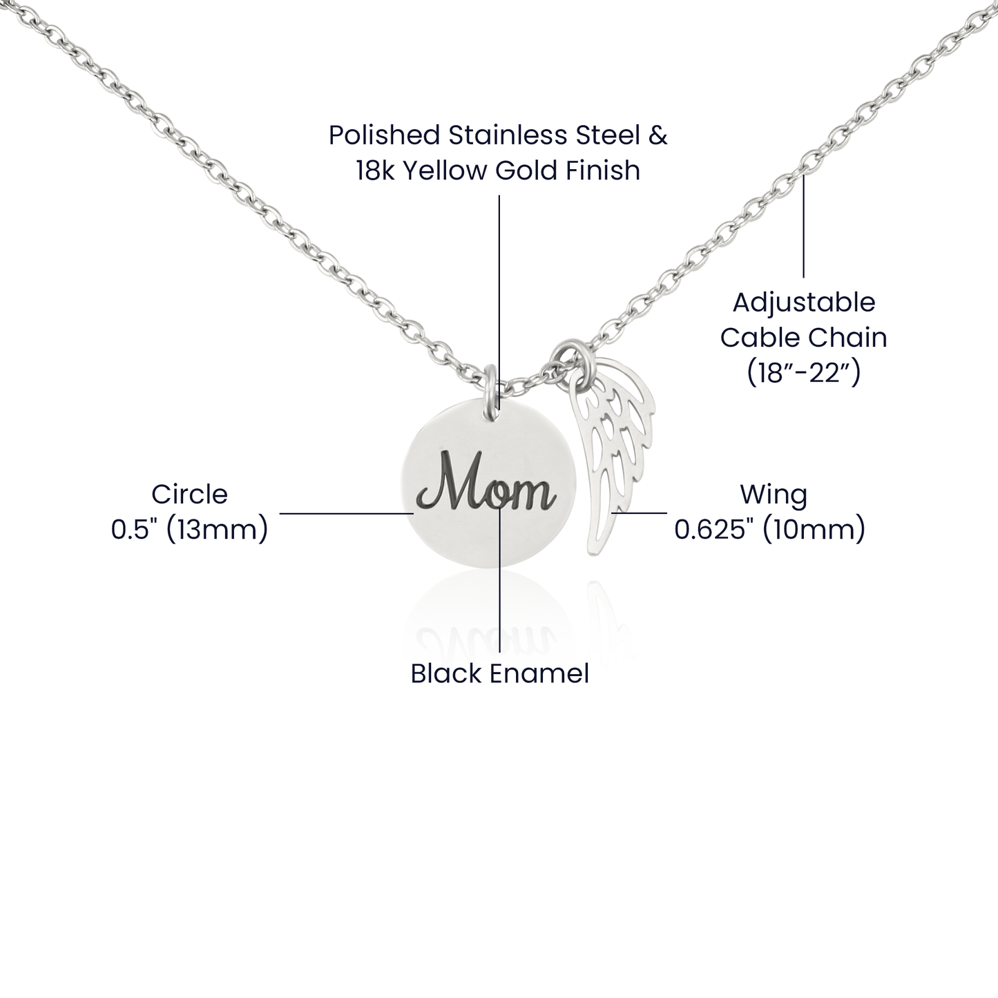 Mom-Love You For Eternity-Memorial Necklace